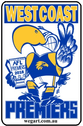 West Coast Eagles 2018 WEG Fridge Magnet FREE POST WITHIN AUSTRA